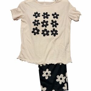 Resellers Bundle ☀️Cat & Jack Cream and Black Floral Kids Pajama Set
